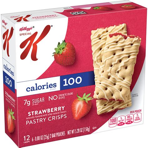 How many carbs are in strawberry pastry crisp - calories, carbs, nutrition