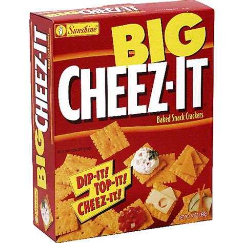 How many carbs are in sunshine, cheez-it, big crackers - calories, carbs, nutrition