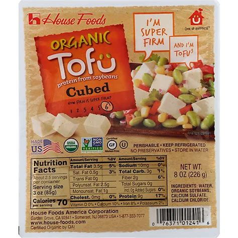 How many carbs are in super firm tofu - cubed - calories, carbs, nutrition