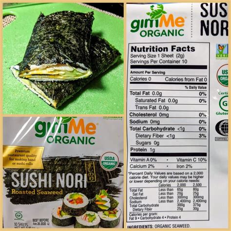 How many carbs are in sushi tofu nori crusted 1 ea - calories, carbs, nutrition