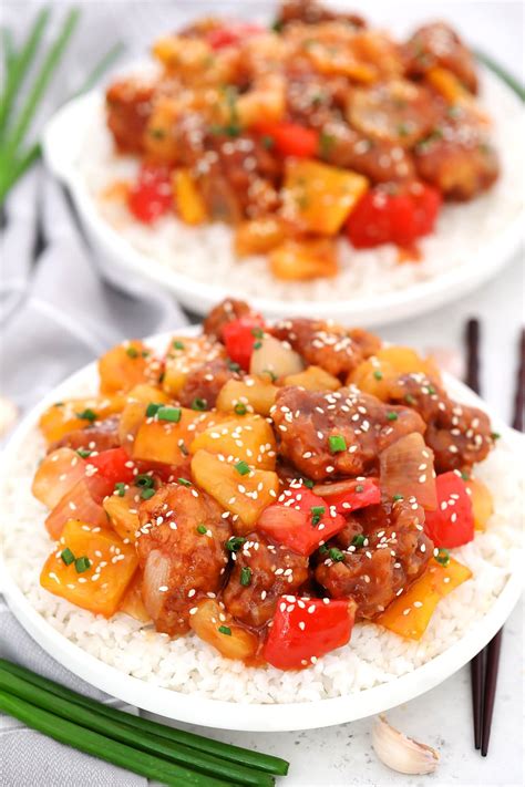 How many carbs are in sweet sour pork over steamed rice - calories, carbs, nutrition