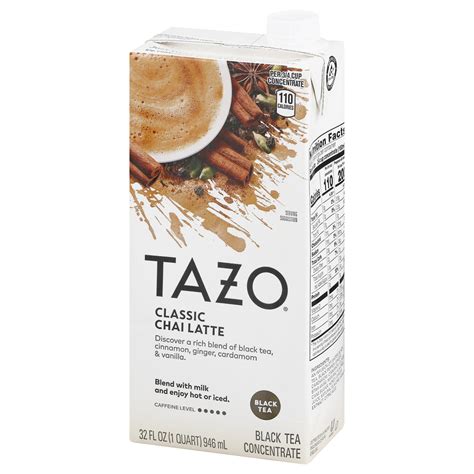 How many carbs are in tazo black tea latte - short - nonfat milk - calories, carbs, nutrition