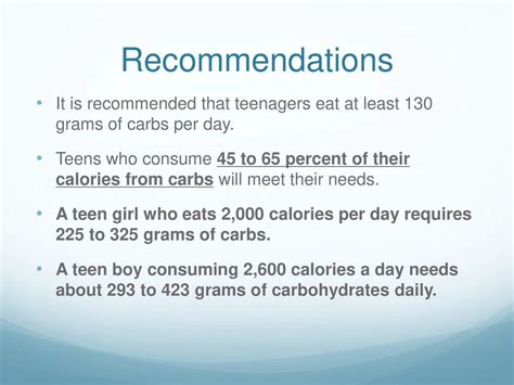 How many carbs are in teen advantage for her - calories, carbs, nutrition