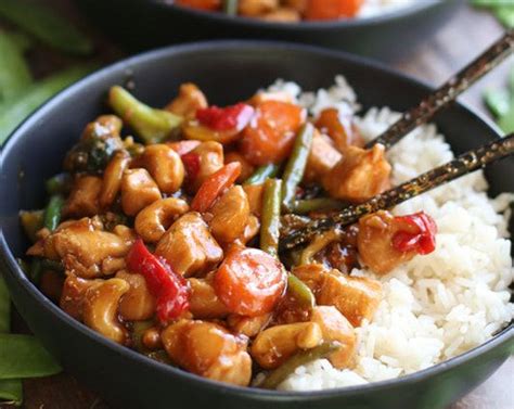 How many carbs are in teriyaki cashew chicken - fod - calories, carbs, nutrition