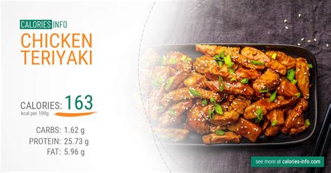 How many carbs are in teriyaki chicken and vegetables - calories, carbs, nutrition