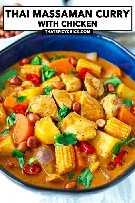 How many carbs are in thai chicken massaman - calories, carbs, nutrition