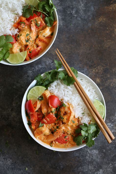 How many carbs are in thai shrimp curry with jasmine rice - calories, carbs, nutrition