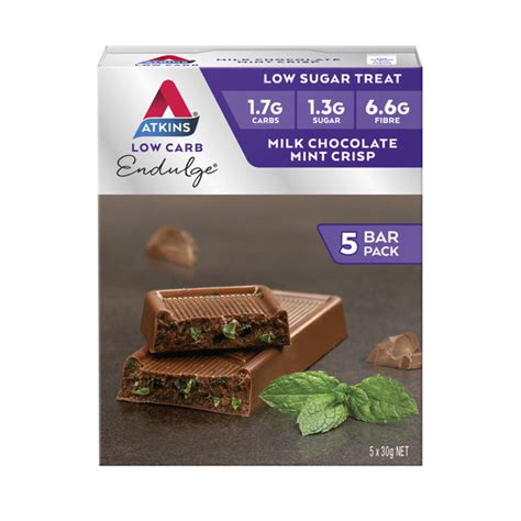 How many carbs are in thin mint crisp bar - calories, carbs, nutrition