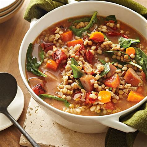 How many carbs are in toasted barley and lentil soup 16 oz - calories, carbs, nutrition