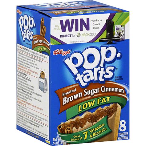 How many carbs are in toaster pastries, kellogg, kellogg's low fat pop tarts, frosted brown sugar cinnamon - calories, carbs, nutrition