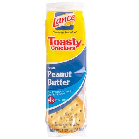 How many carbs are in toasty crackers with peanut butter - calories, carbs, nutrition