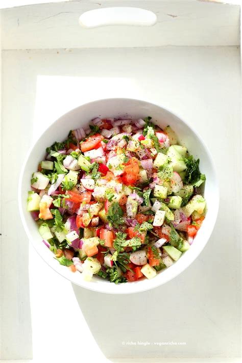 How many carbs are in tomato cucumber salad - kachumbar 3 oz - calories, carbs, nutrition