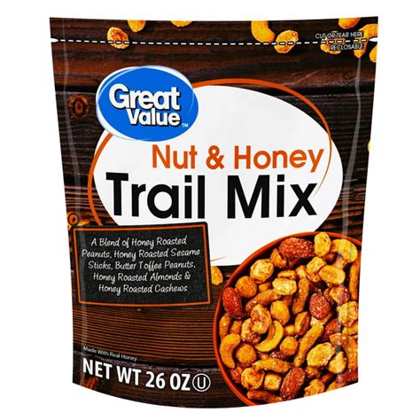 How many carbs are in trail mix - honey nut & caramel mix - calories, carbs, nutrition