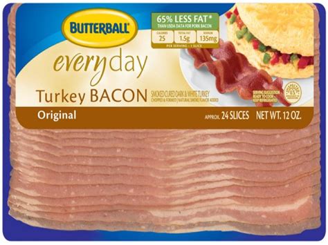 How many carbs are in turkey bacon - calories, carbs, nutrition