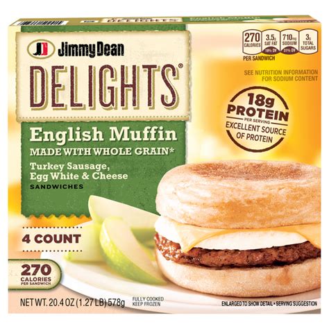 How many carbs are in turkey sausage english muffin - calories, carbs, nutrition