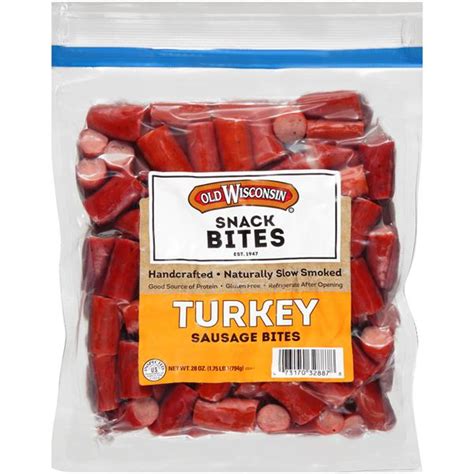 How many carbs are in turkey sausage snack bites - calories, carbs, nutrition