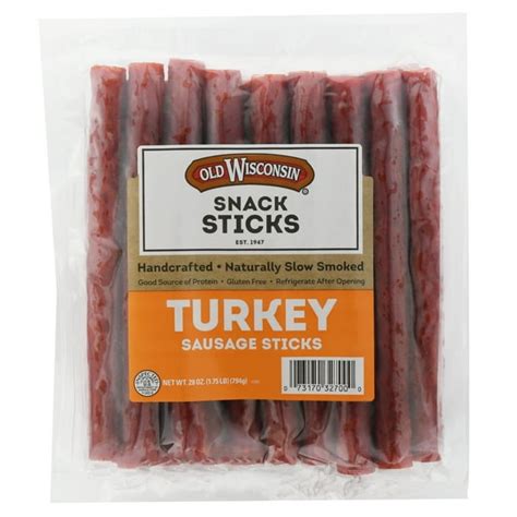 How many carbs are in turkey snack sticks - calories, carbs, nutrition