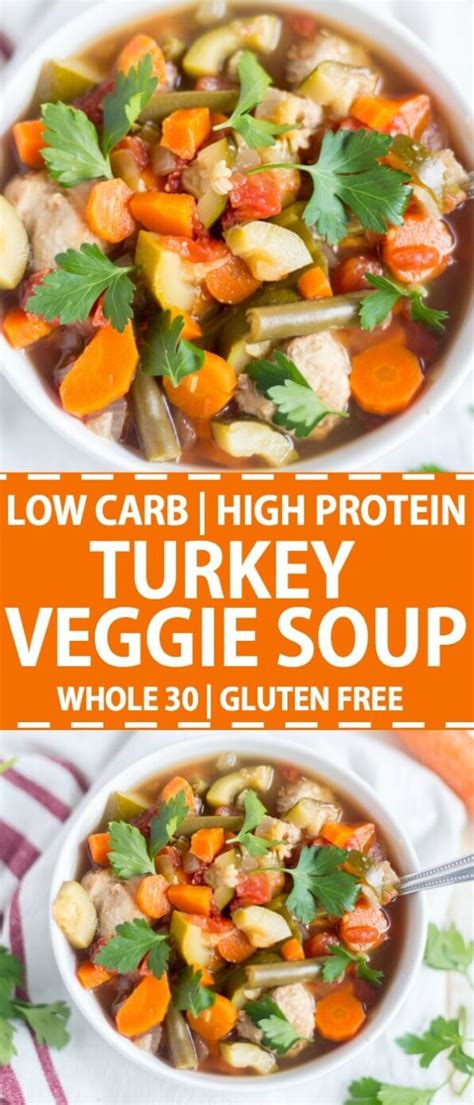 How many carbs are in turkey vegetable soup - calories, carbs, nutrition