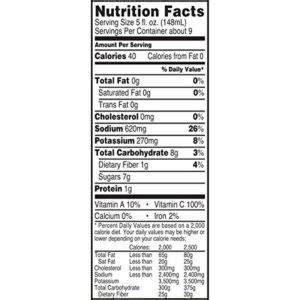 How many carbs are in v8 drink - calories, carbs, nutrition