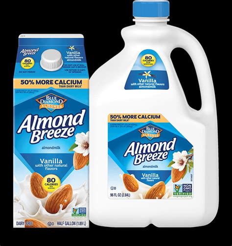 How many carbs are in vanilla almond milk - calories, carbs, nutrition