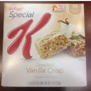 How many carbs are in vanilla crisp bar - calories, carbs, nutrition