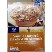 How many carbs are in vanilla flavored flakes with almonds cereal - calories, carbs, nutrition