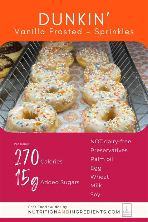 How many carbs are in vanilla frosted donut - calories, carbs, nutrition