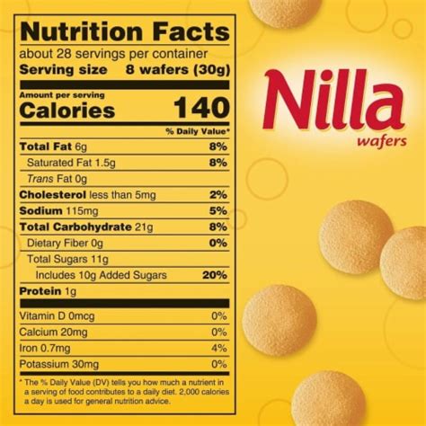 How many carbs are in vanilla wafers - calories, carbs, nutrition