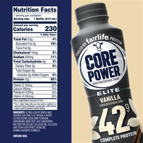 How many carbs are in vanilla-high protein shake - calories, carbs, nutrition