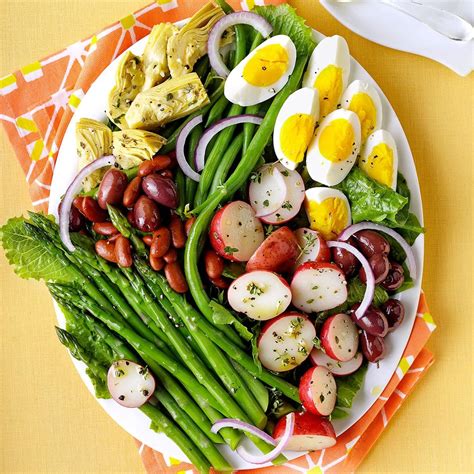 How many carbs are in vegetable salad nicoise - calories, carbs, nutrition