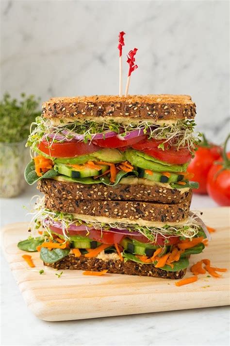 How many carbs are in veggie sandwich on whole grain wheat - calories, carbs, nutrition