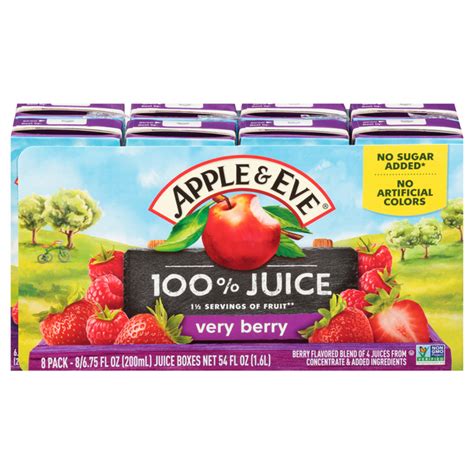 How many carbs are in very berry juice box - calories, carbs, nutrition