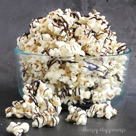 How many carbs are in white and dark chocolate drizzled popcorn - calories, carbs, nutrition