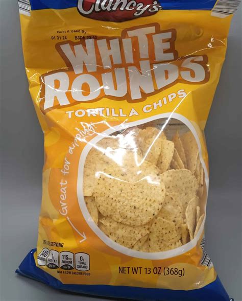 How many carbs are in white rounds tortilla chips - calories, carbs, nutrition