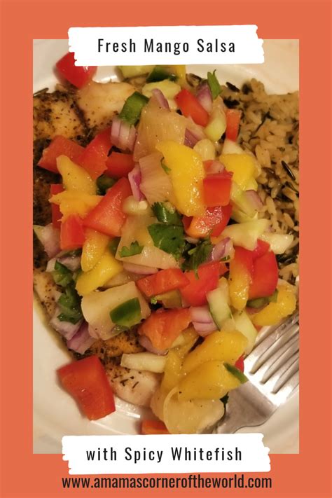How many carbs are in whitefish with mango pineapple salsa - calories, carbs, nutrition