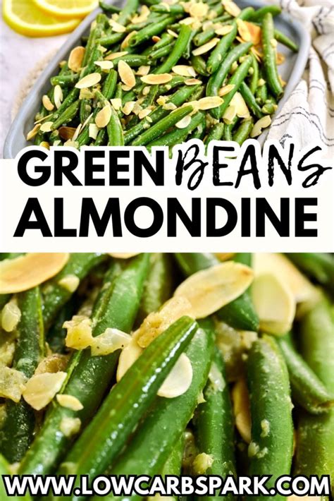 How many carbs are in whole green beans almondine - calories, carbs, nutrition