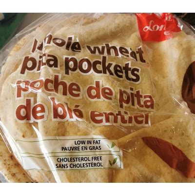 How many carbs are in whole wheat pita pockets (8) - calories, carbs, nutrition