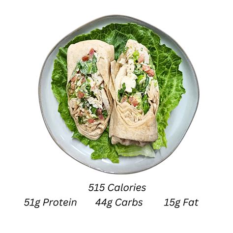 How many carbs are in wrap chicken caesar reduced fat - calories, carbs, nutrition