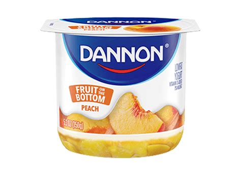 How many carbs are in yogurt - fruit on the bottom peach - calories, carbs, nutrition