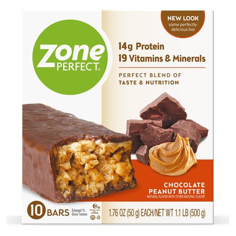 How many carbs are in zone perfect chocolate peanut butter - calories, carbs, nutrition