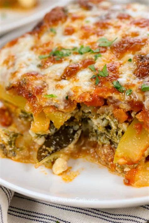 How many carbs are in zucchini lasagna - calories, carbs, nutrition