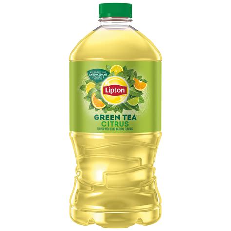 How many protein are in 100% natural lipton iced green tea with lemon, bottle, 20oz - calories, carbs, nutrition