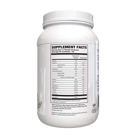 How many protein are in 100% whey protein-banana cream - calories, carbs, nutrition