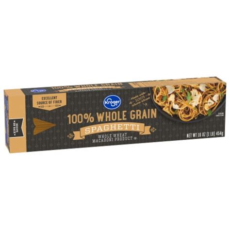 How many protein are in 100% whole grain spaghetti - calories, carbs, nutrition