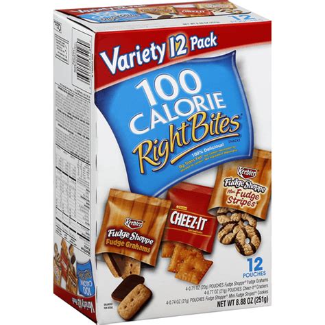 How many protein are in 100 calorie right bites - calories, carbs, nutrition
