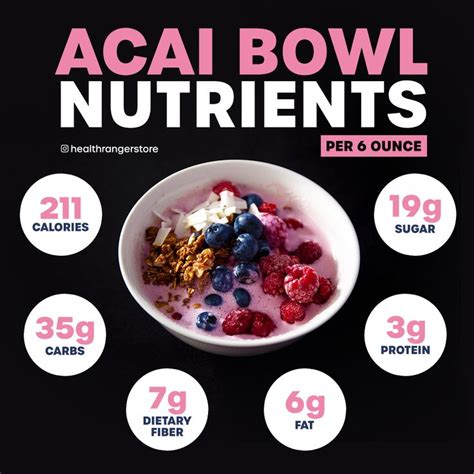 How many protein are in abundant acai - calories, carbs, nutrition