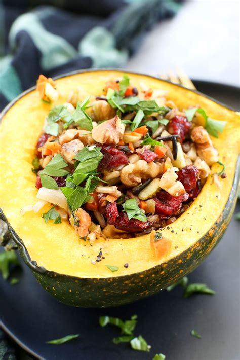 How many protein are in acorn squash with peanut rice - calories, carbs, nutrition