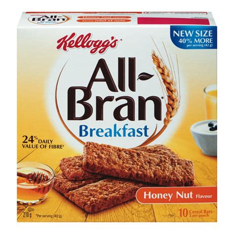 How many protein are in all-bran bar (honey nut) - calories, carbs, nutrition