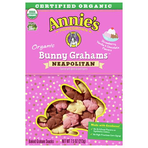 How many protein are in annie's bunny graham's - calories, carbs, nutrition