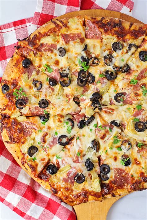 How many protein are in antipasto pizza - calories, carbs, nutrition